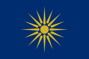 Bandeira oficial da República da Macedônia